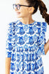 southern-belle-3-4-sleeve-ruffle-twirl-dress Mila & Rose - Sophia's StyleTwirl Ruffle Dress 3/4-1